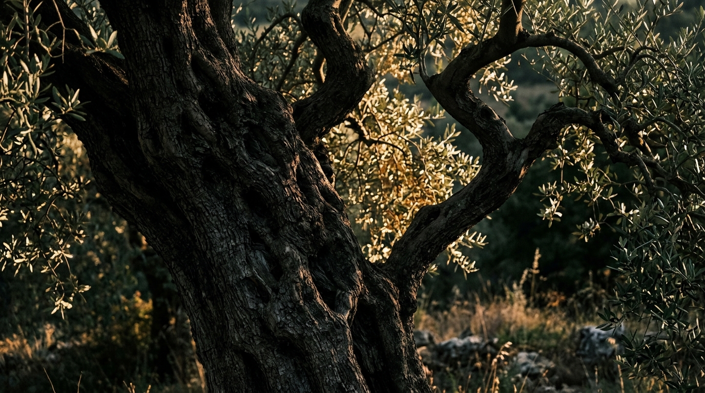 Antichi ulivi nei terreni di Granati in Umbria